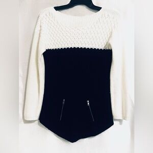 Hooked Up by IOT Black and White Sweater